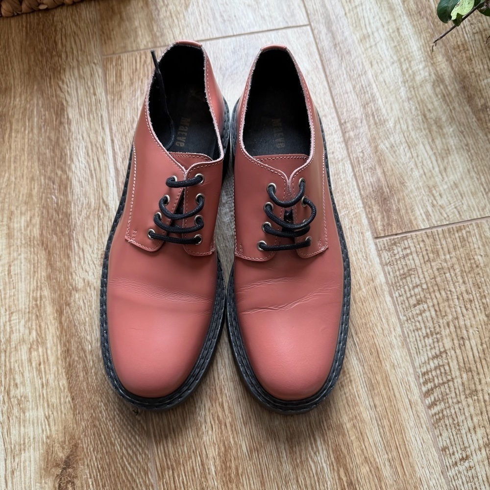 Maeve Oxford Lace-Up Flats / Loafers Mauve Pink